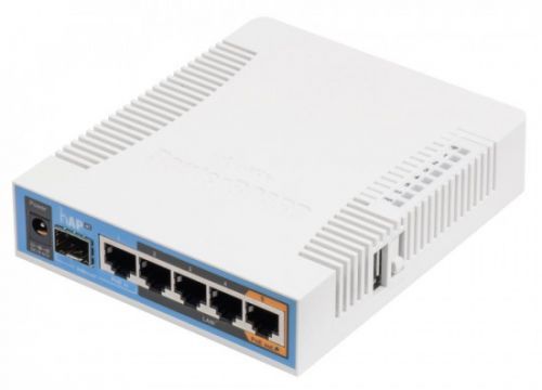 Mikrotik RouterBOARD RB962UiGS-5HacT2HnT hAP ac 5x LAN, 2.4+5Ghz, 802.11b/g/n/ac, ROSL4, USB, 1x SFP, RB962UiGS-5HacT2HnT