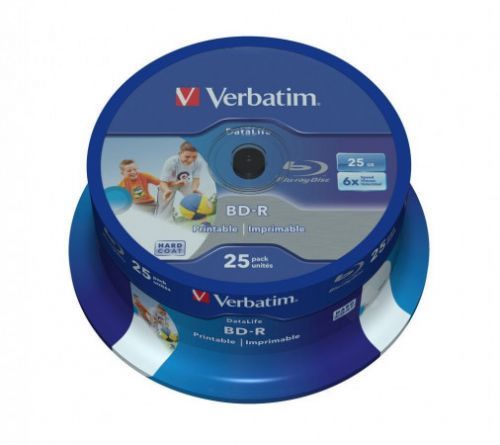 Disk Verbatim BD-R SL 25GB, 6x, 25-cake, 43811