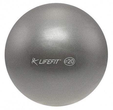 Míč OVERBALL LIFEFIT 20cm, stříbrný