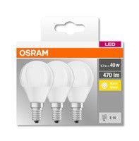 OSRAM LED LED ClasP 230V 5,7W 827 E14 noDIM A+ Plast matný 470lm 2700K 10000h (krabička 3ks)