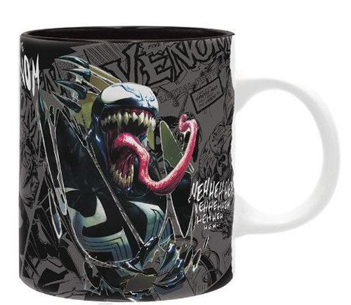 CurePink Keramický hrnek Marvel Venom obsah černý ABYMUG574 320 ml