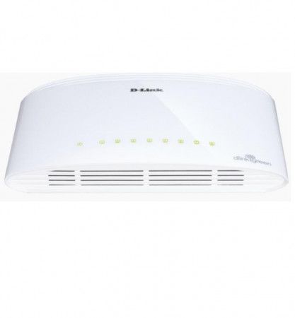 D-Link DGS-1008D/E 8-Port 10/100/1000Mbps Copper Gigabit Ethernet Switch, DGS-1008D/E