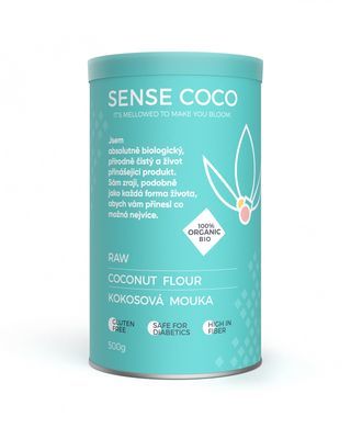 SENSE COCO 100% Bio RAW kokosová mouka 500 g