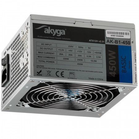 Akyga Basic ATX Power Supply 450W AK-B1-450 Fan12cm P4 3xSATA PCI-E, AK-B1-450