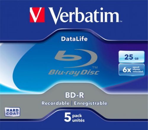 VERBATIM BD-R BLU-RAY 25GB box 5pck/BAL WORM, 43836