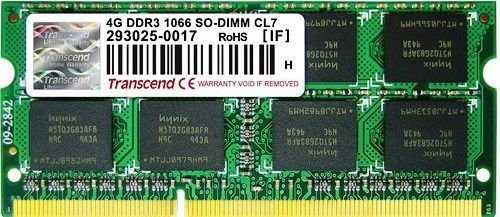 Transcend 4GB DDR3 1066 SO-DIMM 2Rx8, TS512MSK64V1N