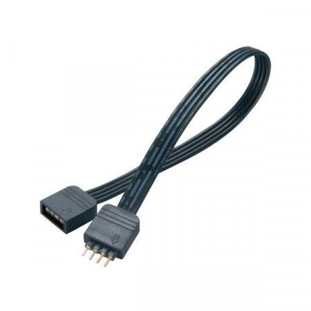 AKASA prodlužovací kabel pro LED pásek / AK-CBLD01-20BK / 4pin samec / 4pin samice / 20cm, AK-CBLD01-20BK
