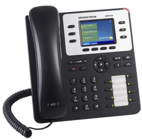 Grandstream GXP2130 (v2) [VoIP telefon - 3x SIP účet, HD audio, bluetooth, podpora headset, barevný LCD, 2x GLAN ], GXP2130