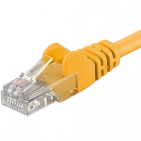 PremiumCord sputp015Y Patch, UTP RJ45-RJ45 level 5e, 1,5m, žlutý