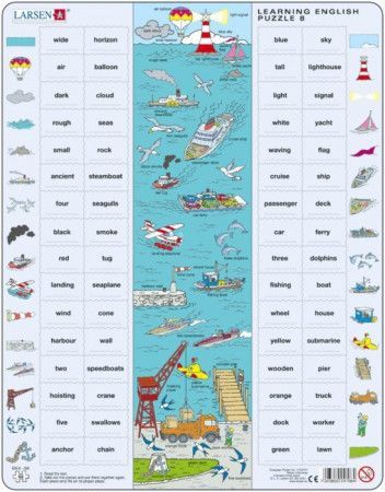 LARSEN Puzzle Angličtina 8: Na moři 64 dílků