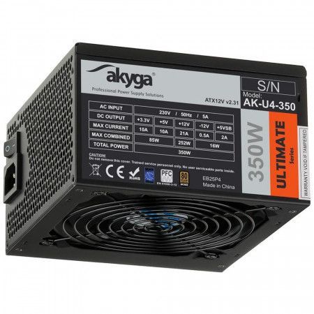 Akyga Ultimate ATX Power Supply 350W AK-U4-350 80+Bronze Fan12cm P8 4xSATA PCI-E, AK-U4-350