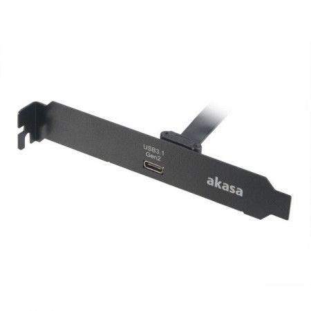 AKASA PCI bracket na USB 3.1 Gen2 Type-C / AK-CBUB37-50BK / černý / 50 cm, AK-CBUB37-50BK