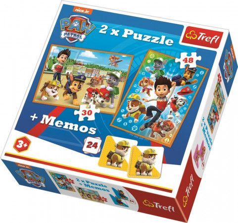 TREFL Puzzle Tlapková patrola 30+48 dílků + pexeso