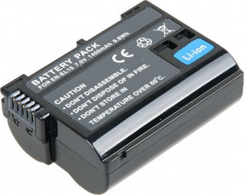 Baterie T6 power Nikon EN-EL15, 1400mAh, černá