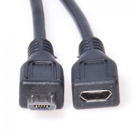 KABEL USB micro 2.0 - microUSB male-female, prodlužovací, 3m