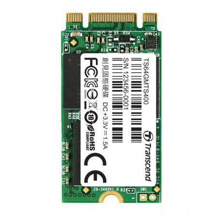 TRANSCEND MTS400S 64GB SSD disk M.2, 2242 SATA III 6Gb/s (MLC), TS64GMTS400S