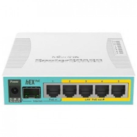 MIKROTIK RouterBOARD RB960PGS, hEX PoE, 800MHz CPU, 128MB RAM, 5xGLAN, USB, L4, PSU, RB960PGS