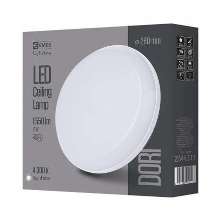 EMOS Lighting LED přisazené svítidlo Dori, kruh 18W neutrální bílá IP54