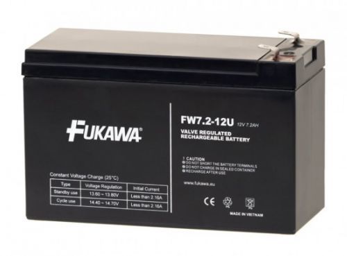 FUKAWA olověná baterie FW 7,2-12 F2U do UPS APC/ AEG/ EATON/ Powerware/ 12V/ 7,2 Ah/ životnost 5 let/ Faston 250, 11509