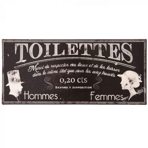 Kovová cedule na toaletu Antic Line Toilettes