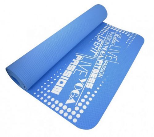 Podložka LIFEFIT YOGA MAT TPE, 183x61x0,4cm, modrá