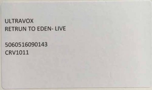 Ultravox : Return To Eden / Live LP
