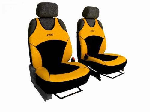 Automega Autopotahy Active Sport Alcantara, sada pro dvě sedadla, žluté