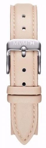 MVMT WOMENS AVENUE SERIES 14MM NUDE LEATHER SILVER