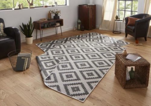Kusový koberec Twin-Wendeteppiche 103132 grau creme – na ven i na doma - 80x150 cm NORTHRUGS - Hanse Home koberce
