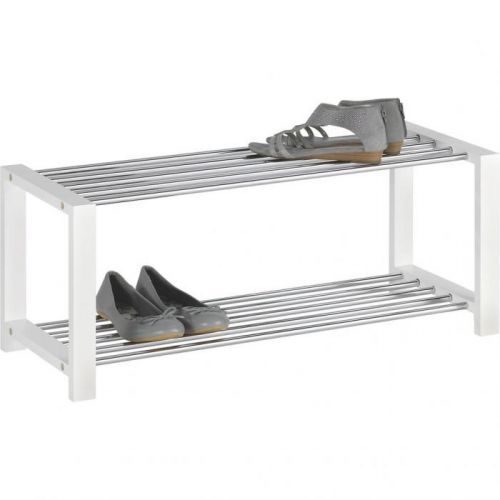 Regál Na Boty Bílá Barvy Chromu Carryhome