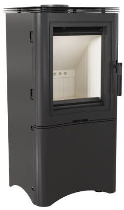 KRATKI Krbová kamna KOZA K5 zásobník s dvířky - černá