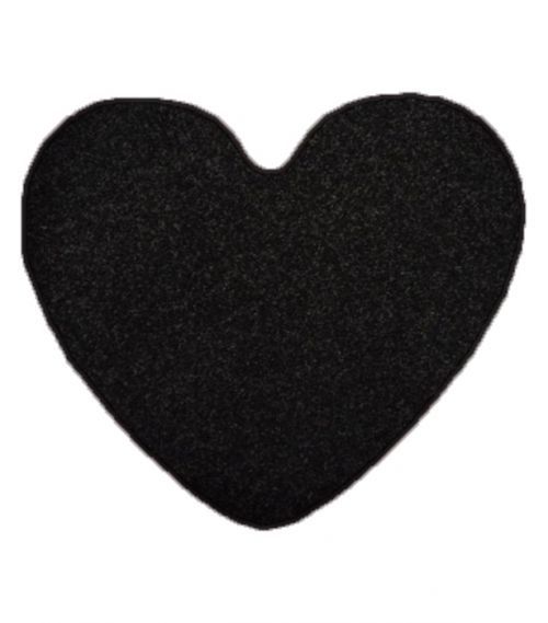 Kusový koberec Eton černý srdce - 100x120 srdce cm Vopi koberce