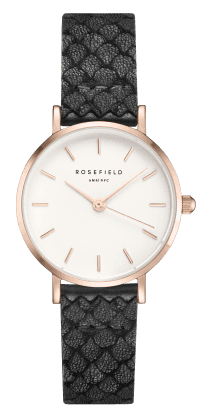 ROSEFIELD THE SMALL EDIT WHITE ROSE GOLD BLACK 26 MM