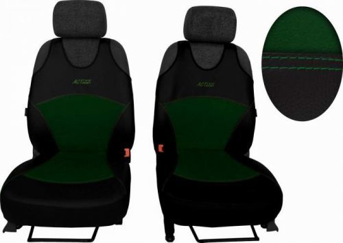 Automega Autopotahy Active Sport kožené s alcantarou, sada pro dvě sedadla, zelené