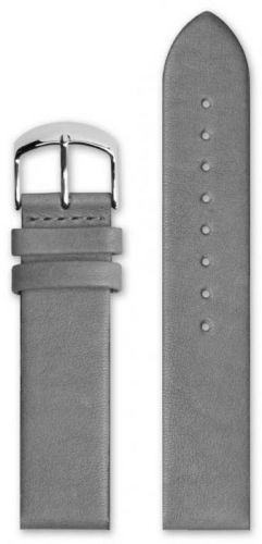 HYPERGRAND CLASSIC GREY LEATHER STRAP 20 MM SILVER