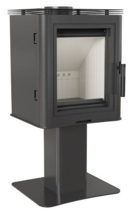 KRATKI Krbová kamna KOZA K5 s nohou - černá