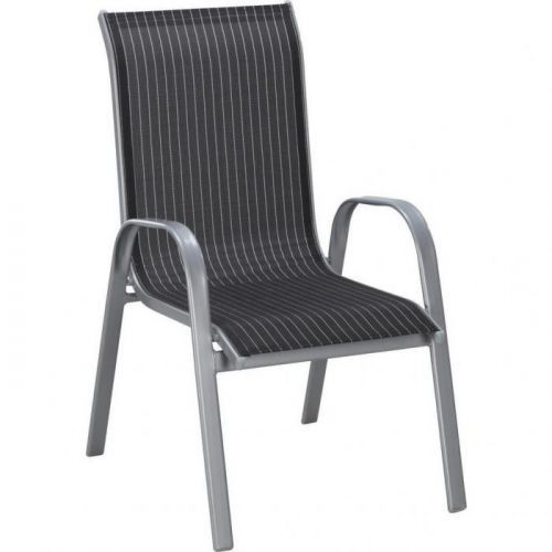 Stohovatelná Židle Černá Barvy Stříbra Bílá Xora