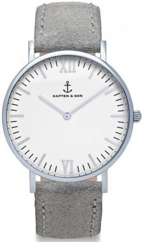 KAPTEN and SON Silver Grey Vintage Leather