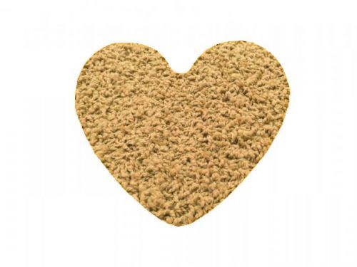 Kusový koberec Color shaggy béžový srdce - 120x120 cm Vopi koberce