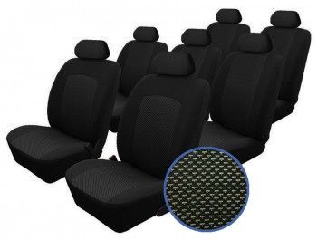 Automega Autopotahy Ford GALAXY III, 2X PŘEDNÍ LOKETNÍ OPĚRKA, 7 míst, od r. 2006-2015, žakar tmavý