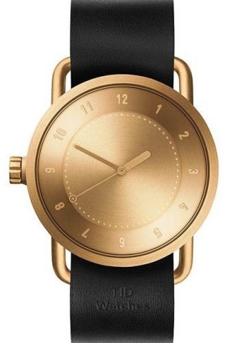 TID Watches No.1 Gold / Black Leather Wristband