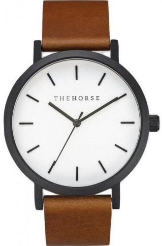 THE HORSE MATTE BLACK / WHITE FACE / TAN LEATHER