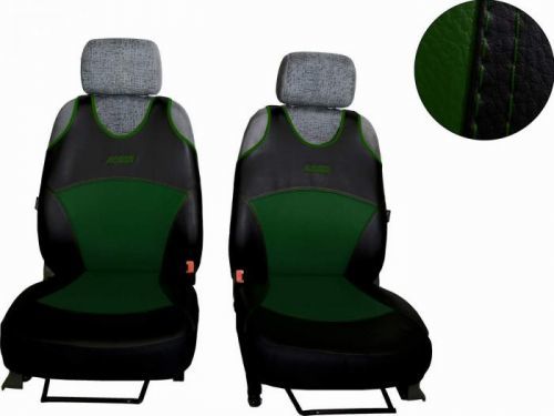Automega Autopotahy Active Sport kožené, sada pro dvě sedadla, zelené
