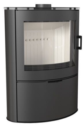 KRATKI Krbová kamna KOZA AB 2 s ocelovou horní deskou - černá