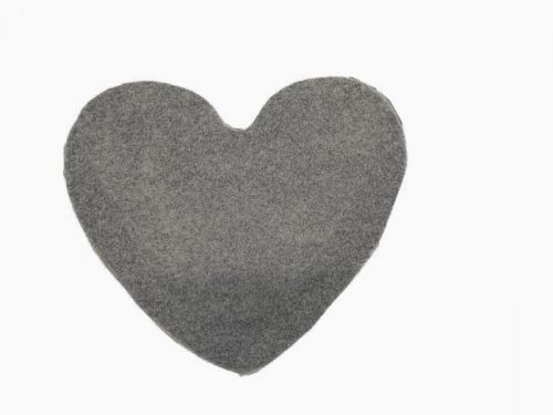Kusový koberec Color Shaggy šedý srdce - 120x120 cm Vopi koberce