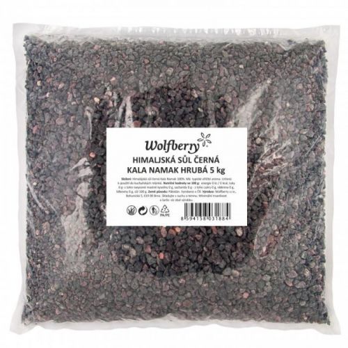 Himalájská sůl černá Kala Namak hrubá 5Kg Wolfberry