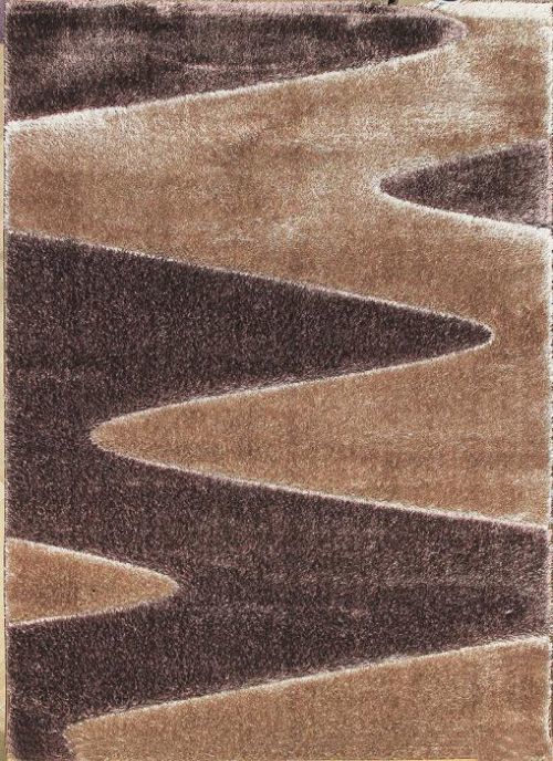 Berfin Dywany Kusový koberec Seher 3D 2652 Brown Beige - 60x100 cm Béžová