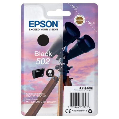 Epson 502 C13T02V14010 černá (black) originální cartridge