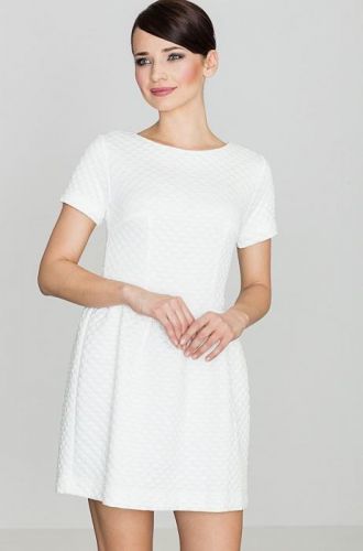LENITIF Dámské šaty ve smetanové barvě  K147 velikost: XL