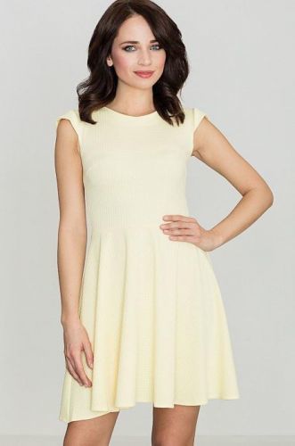 LENITIF Dámské žluté šaty  K162 velikost: L
